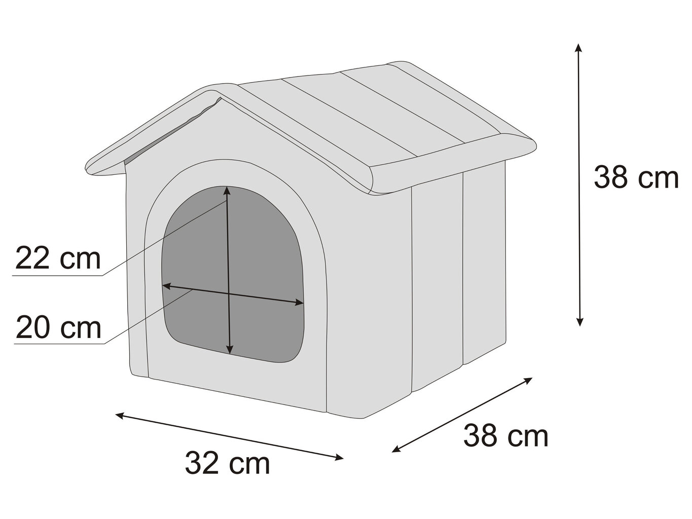 Hobbydog-peti Graphite Ecolen R1, 32x38 cm hinta ja tiedot | Pedit ja pesät | hobbyhall.fi