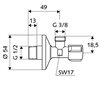 Kulmaventtiili Schell 1/2'' x 3/8'' hinta ja tiedot | Putkiliittimet ja venttiilit | hobbyhall.fi