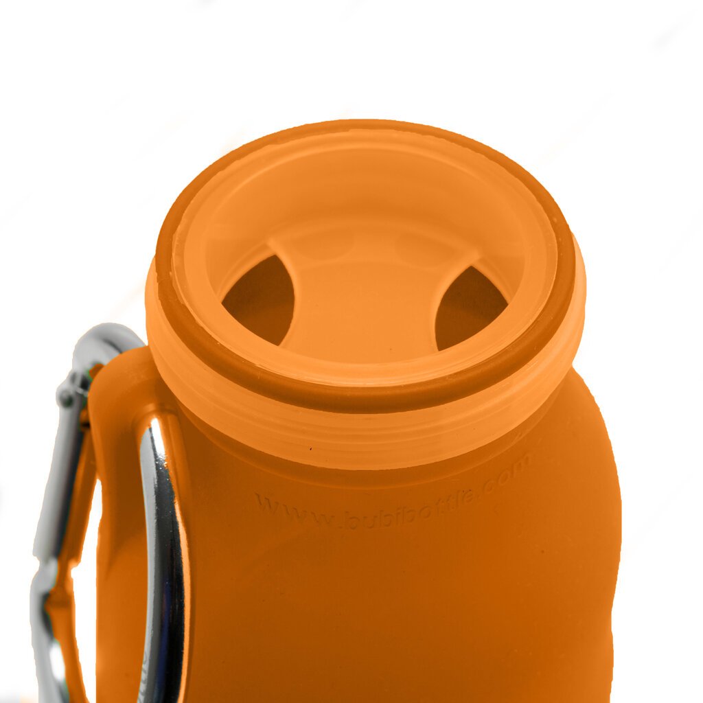 Bübi 414 ml, oranssin värinen rullattavissa oleva silikoninen juomapullo hinta ja tiedot | Juomapullot | hobbyhall.fi