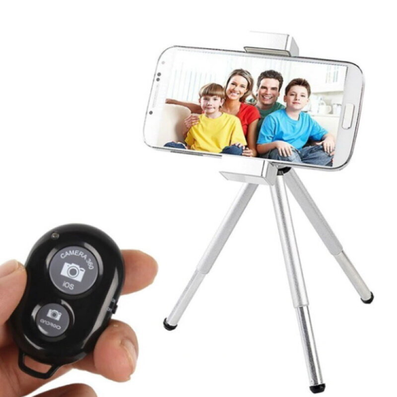 CP BTR Universal Bluetooth-tripodin kaukosäädin iOS / Android älylaitteille Selfie-jalusta / älypuhelin Musta hinta ja tiedot | Kameratarvikkeet | hobbyhall.fi