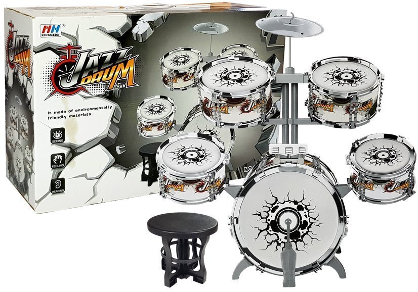 Rumpusetti JazzDrum, hopeinen hinta ja tiedot | Kehittävät lelut | hobbyhall.fi