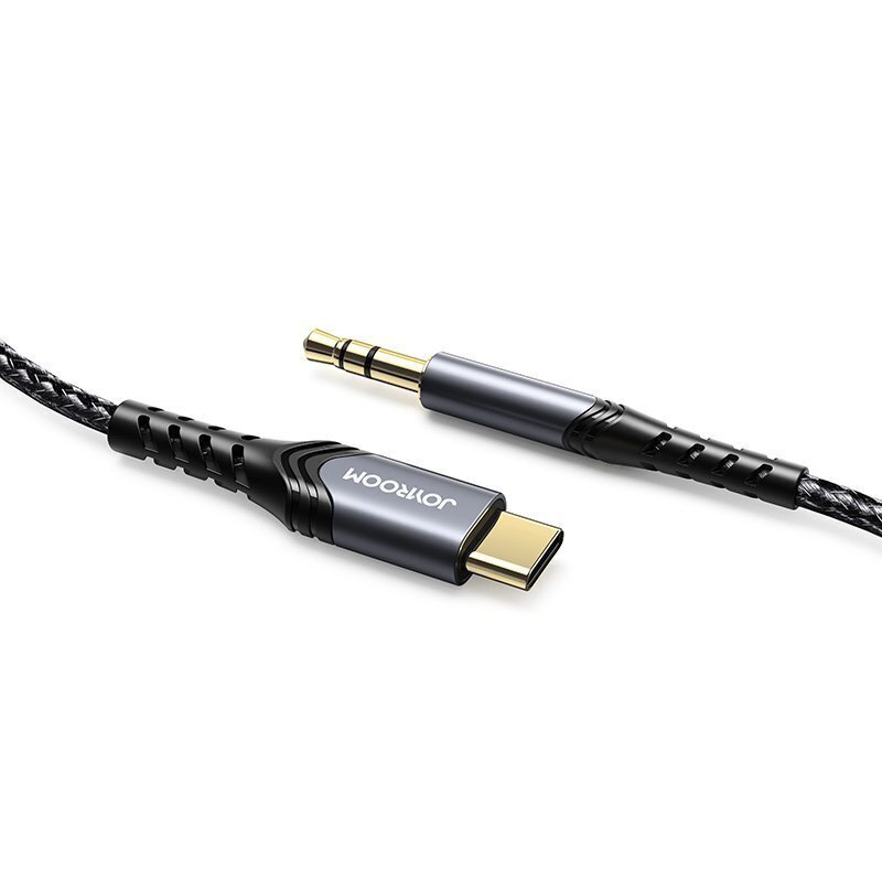 Kaapeli Joyroom stereoaudio AUX-kaapeli 3,5 mm mini jack - USB Type C älypuhelimelle, 2 m (SY-A03) hinta ja tiedot | Puhelinkaapelit | hobbyhall.fi