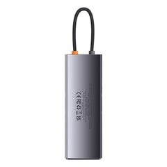 Keskitin 8in1 Baseus Metal Gleam Series, USB-C 3x USB 3.0 + 2x HDMI + USB-C PD + microSD/SD hinta ja tiedot | Adapterit | hobbyhall.fi