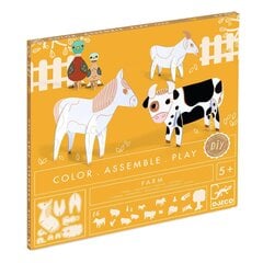 Color-Assemble-Play -farmin eläimet, Djeco DJ08000. hinta ja tiedot | Kehittävät lelut | hobbyhall.fi