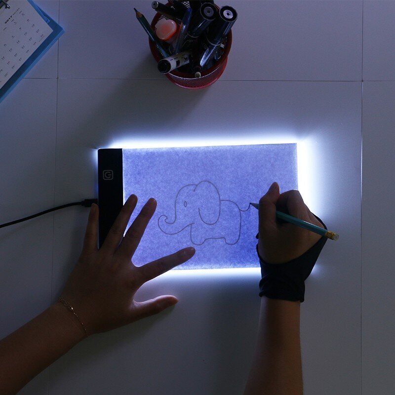 LED-valotaulu A4-koon piirtämiseen. hinta ja tiedot | Kehittävät lelut | hobbyhall.fi