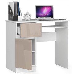 Kirjoituspöytä NORE Piksel, vasemmanpuoleinen, valkoinen hinta ja tiedot | Tietokonepöydät ja työpöydät | hobbyhall.fi