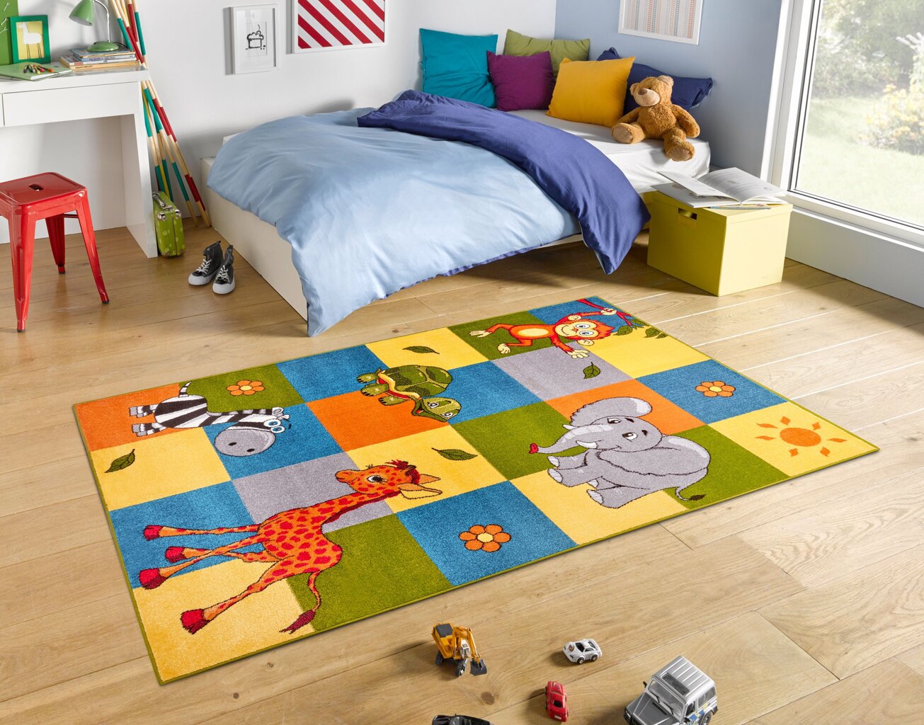 Hanse Home -lastenhuoneen matto Patchwork Zoo, eri värejä, 160x230cm hinta ja tiedot | Isot matot | hobbyhall.fi