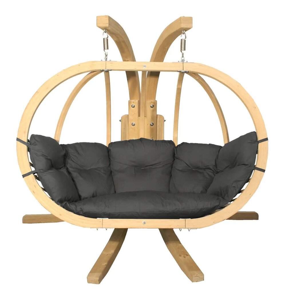 Swing Pod XL CZILLO, kaksipaikkainen riippuva tuoli, harmaa hinta ja tiedot | Puutarhatuolit | hobbyhall.fi