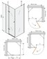 Mexen Roma suihkukaappi alustalla ja sifonilla, musta, 100x80,90 cm hinta ja tiedot | Suihkukaapit ja suihkunurkat | hobbyhall.fi