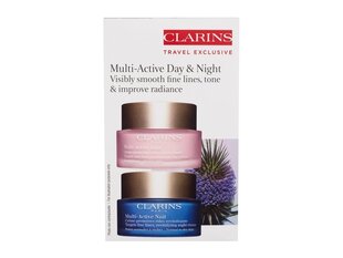 Kasvojen ihonhoitosetti Clarins - Multi-Active Partners: päivävoide, 50 ml + yövoide, 50 ml hinta ja tiedot | Kasvovoiteet | hobbyhall.fi