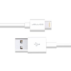 Jellico KDS-50 Kestävä PVC iPhone & iPad Lightning USB data- ja supernopea 5A latauskaapeli, 1 m, valkoinen hinta ja tiedot | Puhelinkaapelit | hobbyhall.fi