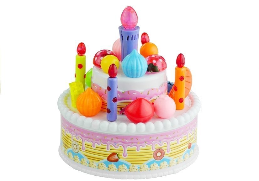 Pelin syntymäpäiväkakku lisävarusteilla "Happy Birthday" hinta ja tiedot | Tyttöjen lelut | hobbyhall.fi