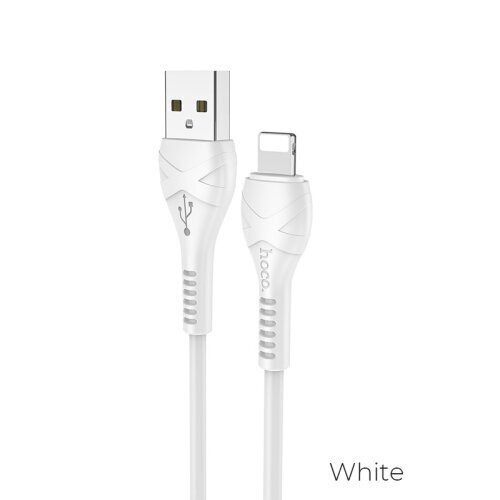 Usb-kaapeli Hoco X37 Cool Power Lightning 1.0m valkoinen hinta ja tiedot | Puhelinkaapelit | hobbyhall.fi