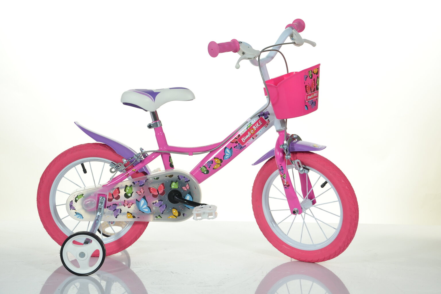 Lasten pyörä Bimbo Bike 16 "Girl Butterfly, pinkki hinta ja tiedot | Polkupyörät | hobbyhall.fi