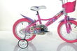 Lasten pyörä Bimbo Bike 16 "Girl Butterfly, pinkki hinta ja tiedot | Polkupyörät | hobbyhall.fi