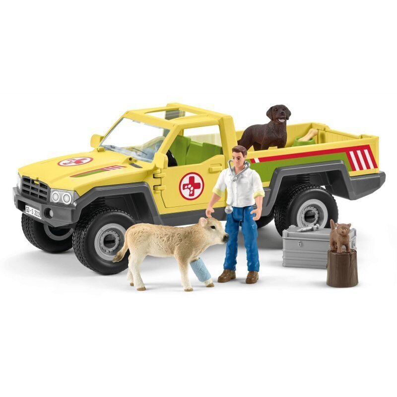 Eläinlääkäriauto Farm World Schleich hinta ja tiedot | Tyttöjen lelut | hobbyhall.fi