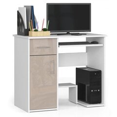 NORE Jay -kirjoituspöytä, valkoinen / beige hinta ja tiedot | Tietokonepöydät ja työpöydät | hobbyhall.fi