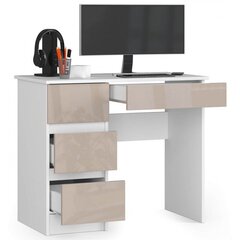 NORE A7 -työpöytä, vasen, valkoinen/beige hinta ja tiedot | Tietokonepöydät ja työpöydät | hobbyhall.fi