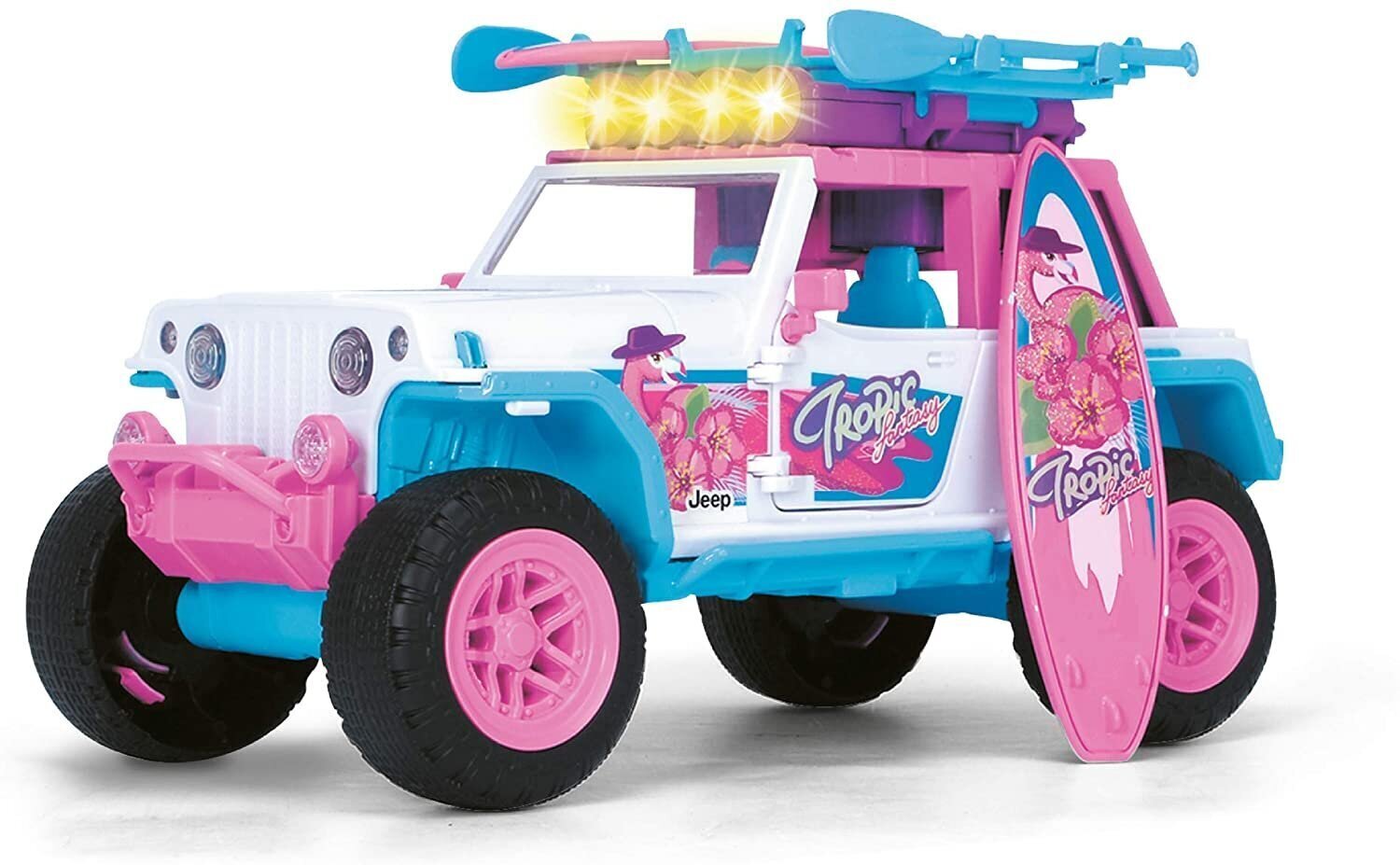 Simba Dickie Toys PinkDrivez Flamingo Jeep, 22 cm, hinta ja tiedot | Tyttöjen lelut | hobbyhall.fi