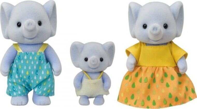 Sylvanian Families Elefanttiperhe, 3 hahmoa hinta ja tiedot | Pehmolelut | hobbyhall.fi