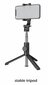 Swissten Bluetooth Selfie Stick Aluminum Tripod For Mobile Phones and GoPro With Remote Control hinta ja tiedot | Selfie-tikut ja -telineet | hobbyhall.fi