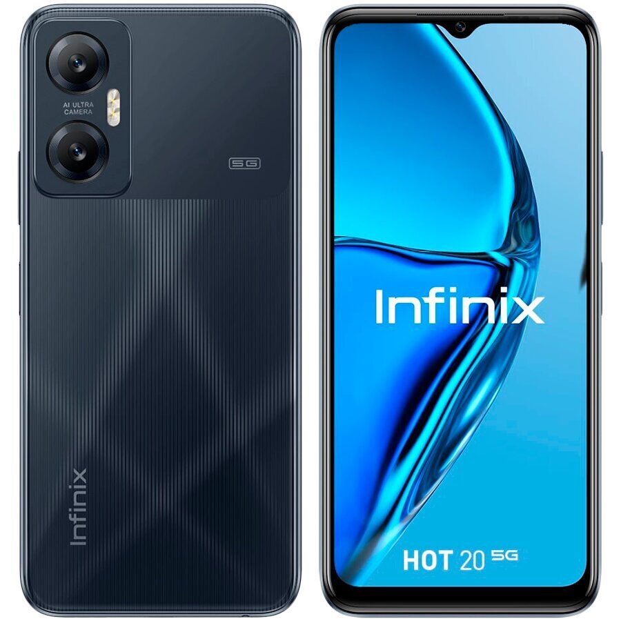 Infinix Hot 20 5G 4/128GB Black hinta ja tiedot | Matkapuhelimet | hobbyhall.fi