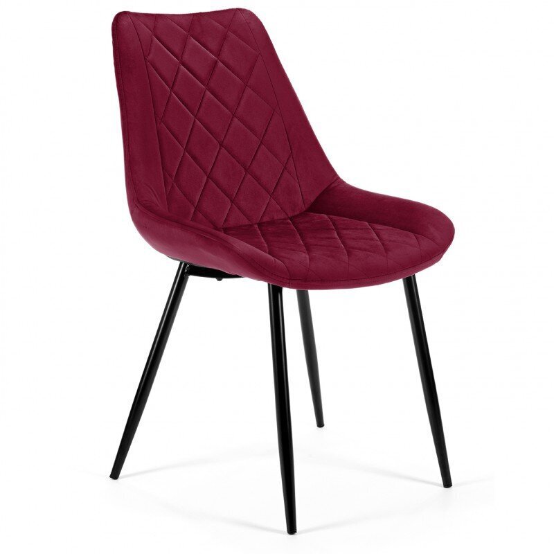 NORE SJ.0488, tummanpunaisen värinen 4 tuolin setti hinta ja tiedot | Ruokapöydän tuolit | hobbyhall.fi