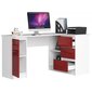 NORE B20, oikean puoleinen työpöytä, valkoisen /punaisen värinen hinta ja tiedot | Tietokonepöydät ja työpöydät | hobbyhall.fi