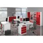 NORE CLP, työpöytä oikean puoleinen, valkoisen /punaisen värinen hinta ja tiedot | Tietokonepöydät ja työpöydät | hobbyhall.fi
