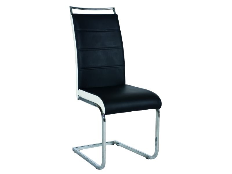 Tuolisetti (4 kpl) H441, musta / valkoinen I hinta ja tiedot | Ruokapöydän tuolit | hobbyhall.fi
