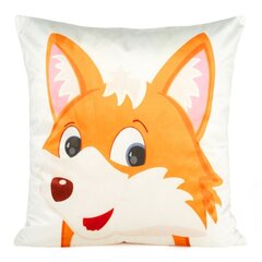 Kids-tyynynpäällinen lapsille, 45 x 45 cm, valkoinen / oranssi hinta ja tiedot | Koristetyynyt ja tyynynpäälliset | hobbyhall.fi