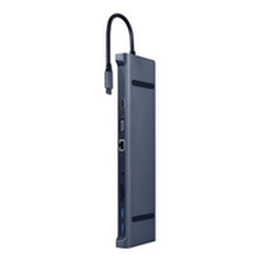 Dokstacija Gembird USB Type-C 10-in-1 Space Grey hinta ja tiedot | Adapterit | hobbyhall.fi