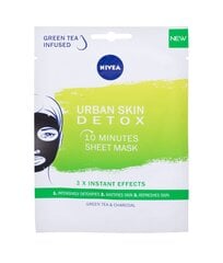 Puhdistava kangasnaamio kasvoille Nivea Urban Skin Detox, 1 kpl hinta ja tiedot | Kasvonaamiot ja silmänalusaamiot | hobbyhall.fi