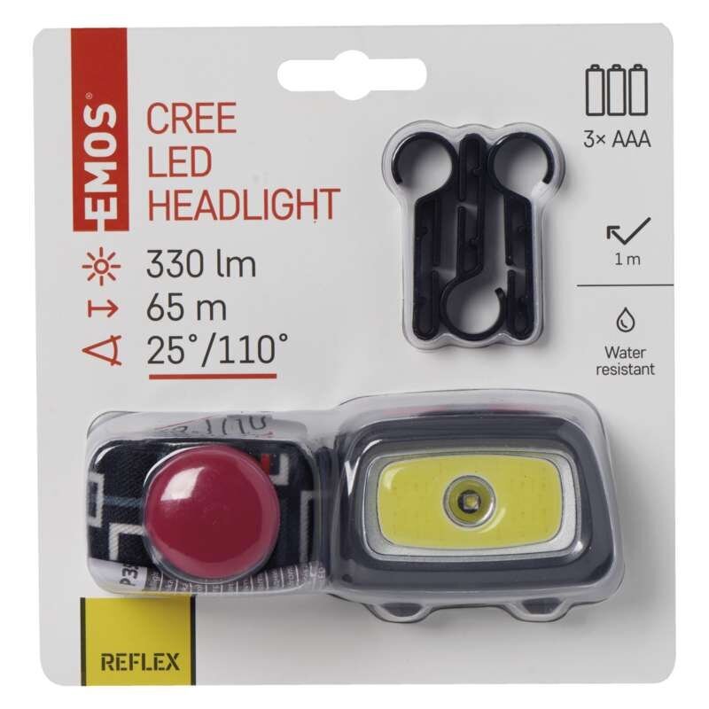 Ajovalaisin EMOS COB + CREE LED, 3xAAA hinta ja tiedot | Retkilamput | hobbyhall.fi