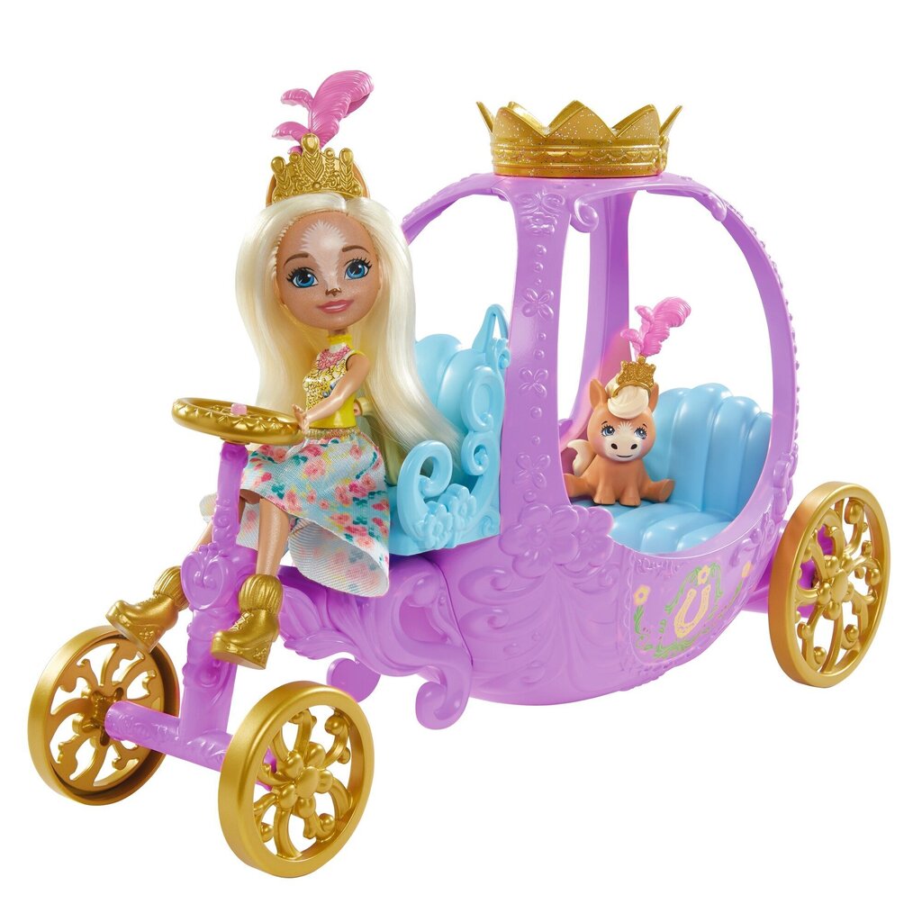 Nukke ja kärryt Royal Carriage Set Enchantimals, GYJ16 hinta ja tiedot | Tyttöjen lelut | hobbyhall.fi