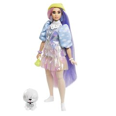 Doll Barbie Extra vaaleanpunaisella mekolla. hinta ja tiedot | Tyttöjen lelut | hobbyhall.fi