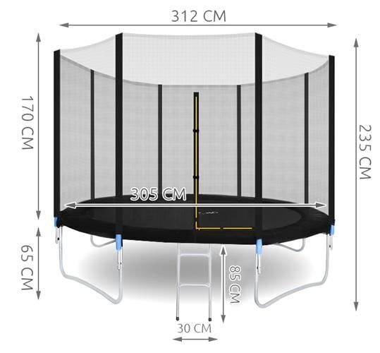 Trampoliini 312 cm hinta ja tiedot | Trampoliinit | hobbyhall.fi