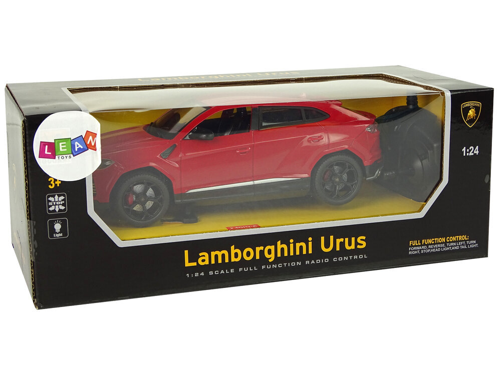 Radio-ohjattava Lamborghini Urus 1:24 punainen hinta ja tiedot | Poikien lelut | hobbyhall.fi