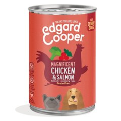 Edgard Cooper säilykeruokaa koirille, kana/lohi, senioreille, 400 g hinta ja tiedot | Koiran märkäruoka | hobbyhall.fi