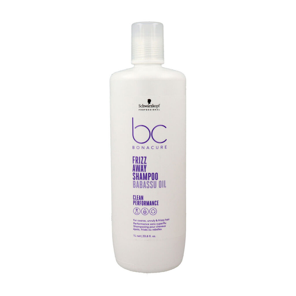 Hiusshampoo Schwarzkopf Professional Bonacure Clean Frizz Away with Babassu Oil shampoo 1000ml hinta ja tiedot | Shampoot | hobbyhall.fi
