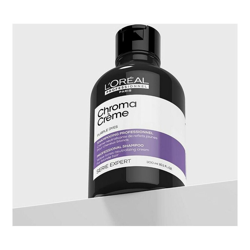 Keltaisia sävyjä neutraloiva kermashampoo L'Oréal Professionnel Chroma Creme Purple Dyes Shampoo 300ml hinta ja tiedot | Shampoot | hobbyhall.fi