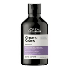 Keltaisia sävyjä neutraloiva kermashampoo L'Oréal Professionnel Chroma Creme Purple Dyes Shampoo 300ml hinta ja tiedot | Shampoot | hobbyhall.fi