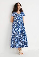 Cellbesin naisten pitkä mekko MATILDA, sininen kirjava hinta ja tiedot | Mekot | hobbyhall.fi