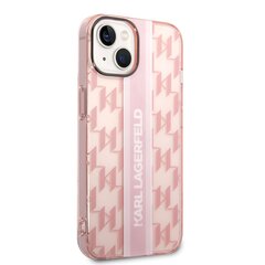 Puhelinkuori Karl Lagerfeld Monogram Vertical Stripe iPhone 14 Plus, vaaleanpunainen hinta ja tiedot | Puhelimen kuoret ja kotelot | hobbyhall.fi