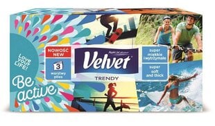 Paperinenäliinat Velvet, 3 kerrosta, 120 kpl hinta ja tiedot | Kosteuspyyhkeet, vanulaput ja vanupuikot | hobbyhall.fi