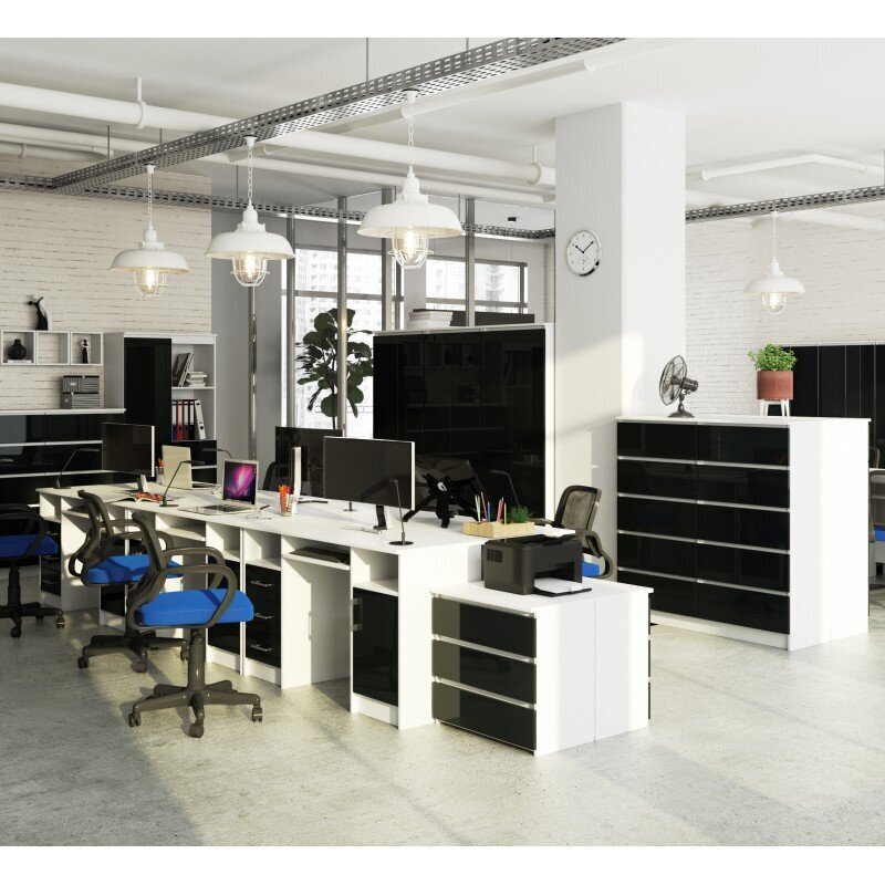 NORE Ana työpöytä, valkoinen/harmaa hinta ja tiedot | Tietokonepöydät ja työpöydät | hobbyhall.fi
