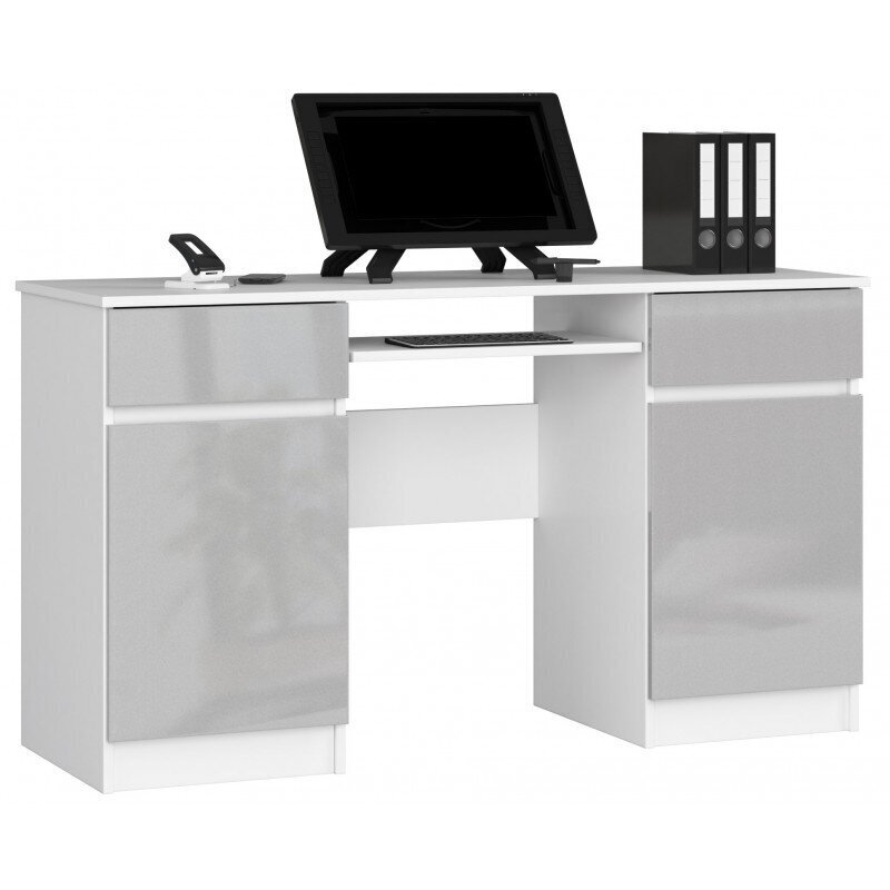 NORE A5 työpöytä, valkoinen/vaaleanharmaa hinta ja tiedot | Tietokonepöydät ja työpöydät | hobbyhall.fi