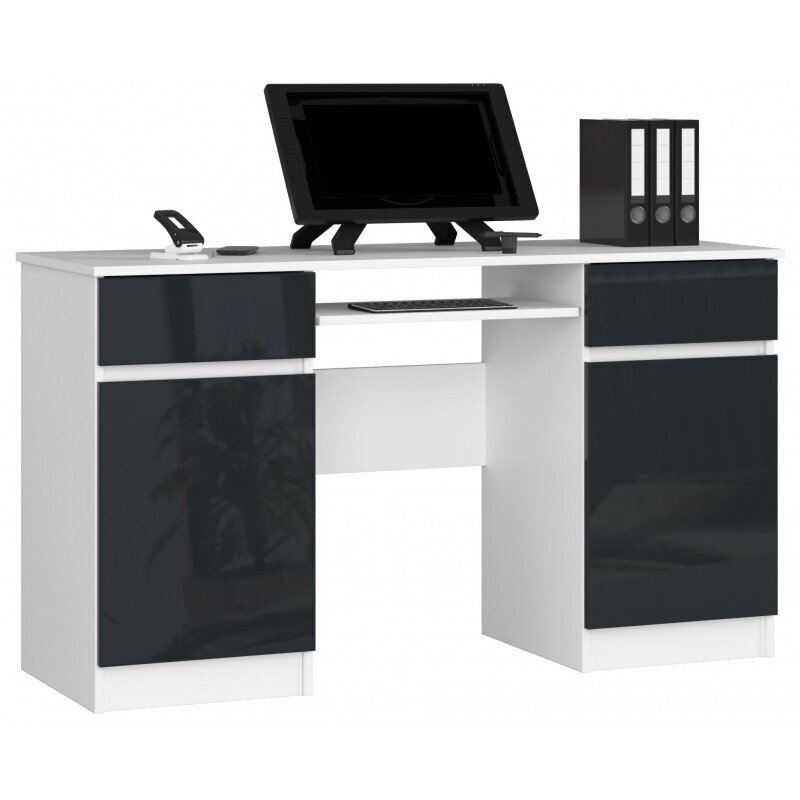 NORE A5 työpöytä, valkoinen/tummanharmaa hinta ja tiedot | Tietokonepöydät ja työpöydät | hobbyhall.fi