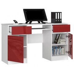NORE A5 työpöytä, valkoinen/punainen hinta ja tiedot | Tietokonepöydät ja työpöydät | hobbyhall.fi