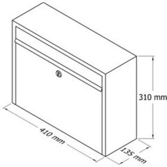 Postilaatikko PD 910 ruskea hinta ja tiedot | Postilaatikot ja talonumerot | hobbyhall.fi